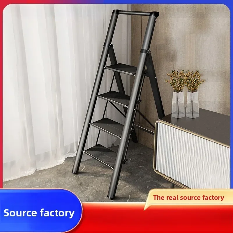 Aluminum Alloy Folding Flower Rack Household Telescopic Ladder for Home Indoor Multifunction Telescoping Four Step Frame Ladder