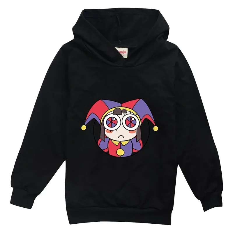 New Movie The Amazing Digital Circus Clothes Kids Jax Pomni Hoodie Baby Girls Cartoon Coat Teenager Boys Long Sleeve Sweatshirts