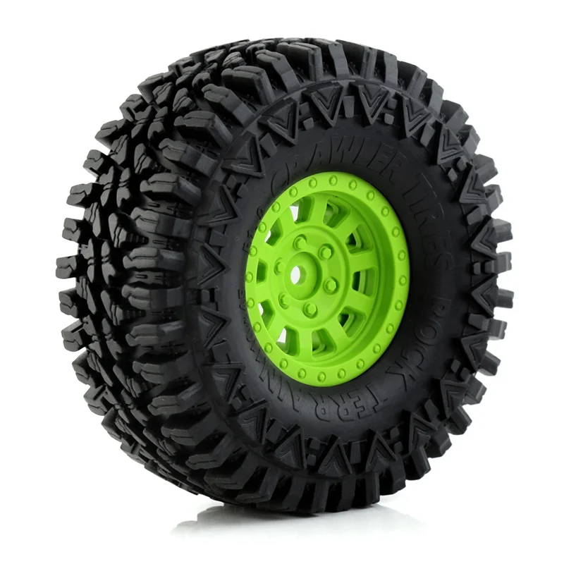 

Superior Quality-4PCS 110Mm Wheels Tires For 1/10 RC Rock Crawler Axial SCX10 SCX10 II 90046 TRX4 RC4WD D90 RC Car Parts Accesso