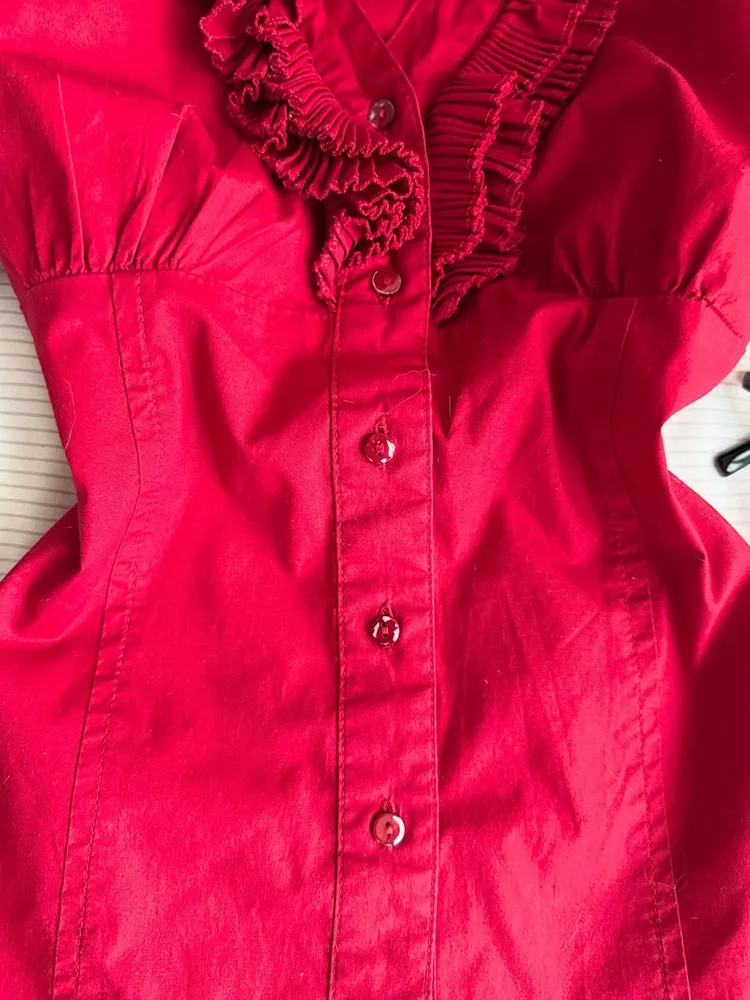 

Unique Red ort Sve irt for Women Original Design High Faion Sensation Cotton Blend Comfortable Fit Summer Top