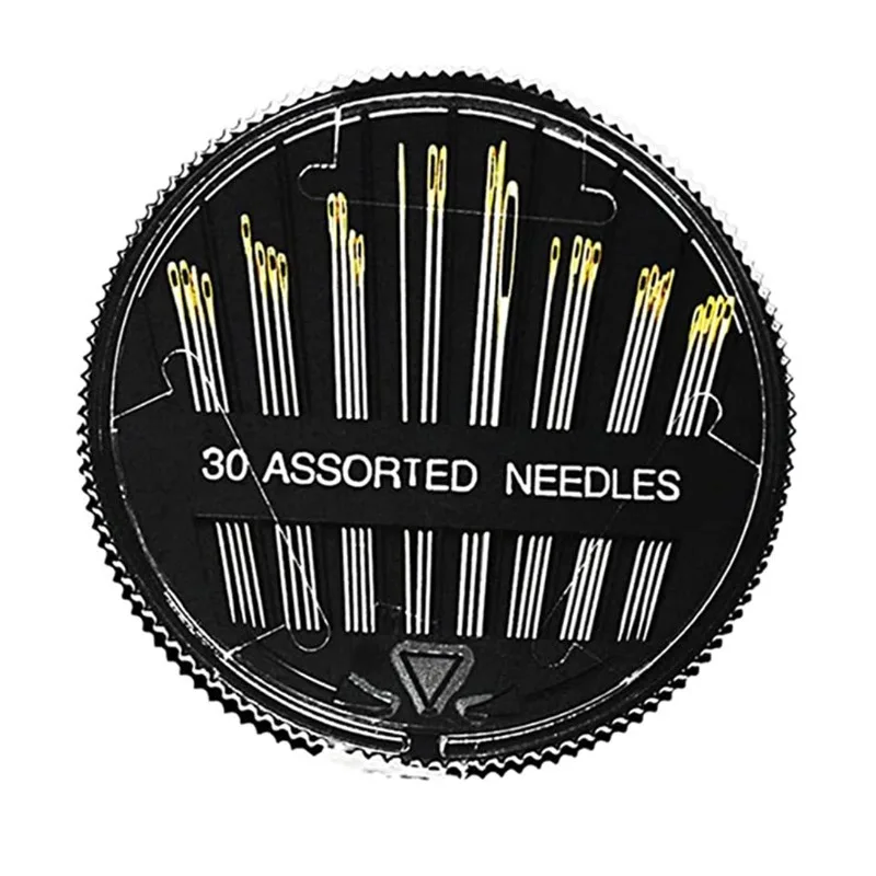 30er-Pack Premium Handnähnadeln in 6 Größen Sortierte Nadeln Sticknadeln für Handnähen Kunst- und Bastelprojekte Nähen