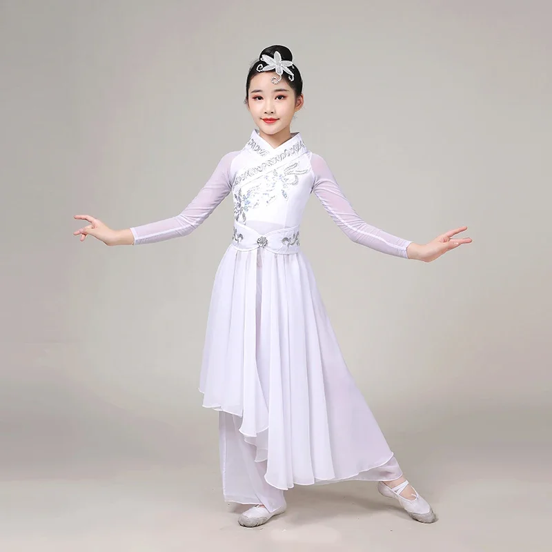 Dach Dance Ethnische Yangko Kleidung Fan Dance Tragen Nationalen Taille Trommel Anzug Leistung Kleidung Chinesischen Stil Hanfu Tanz