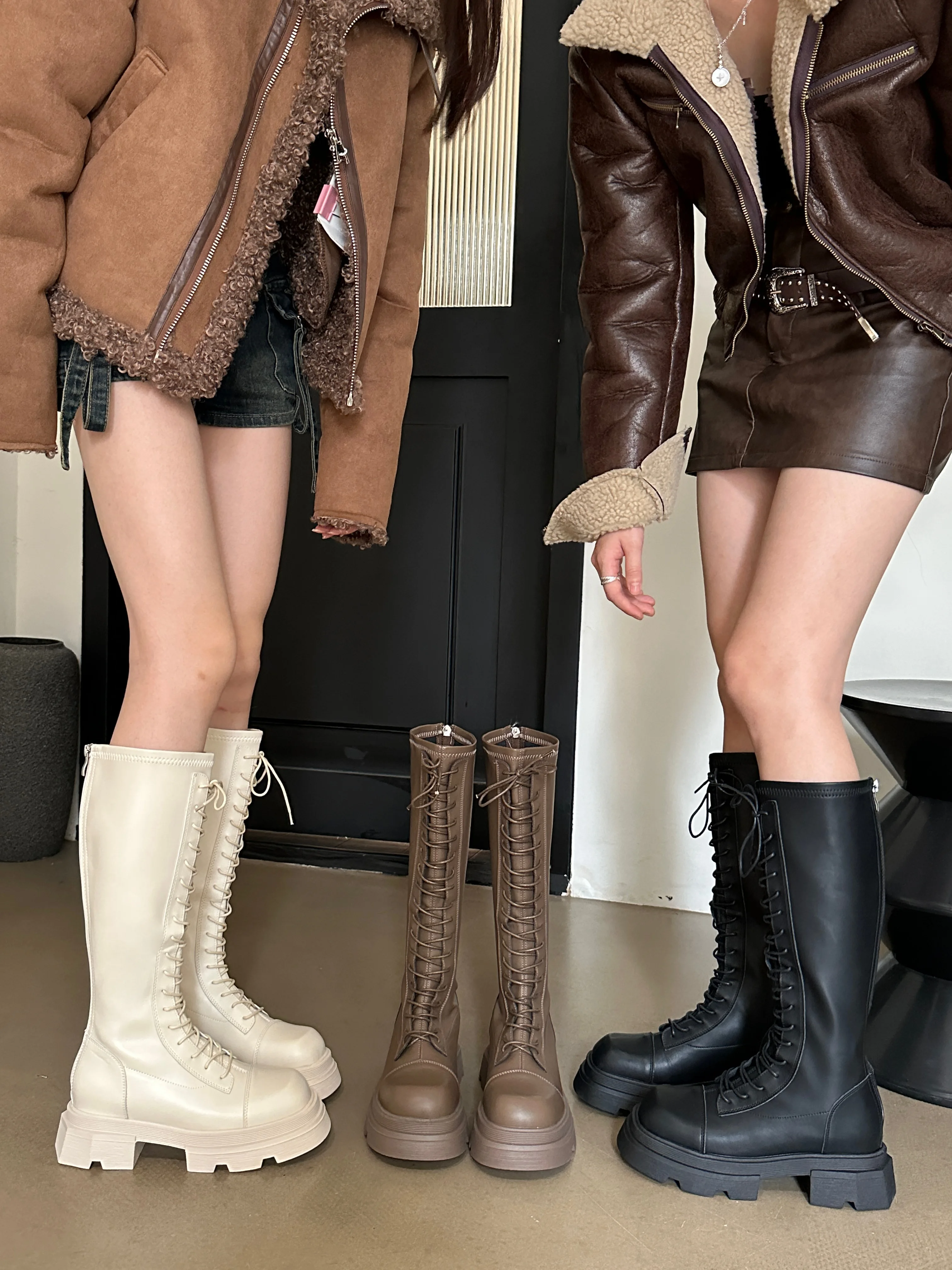 

Women's Boots Autumn Sexy Thigh High Heels High Sexy Boots-Women Shoes Round Toe Winter Footwear Rubber Over-the-Knee Med 2024