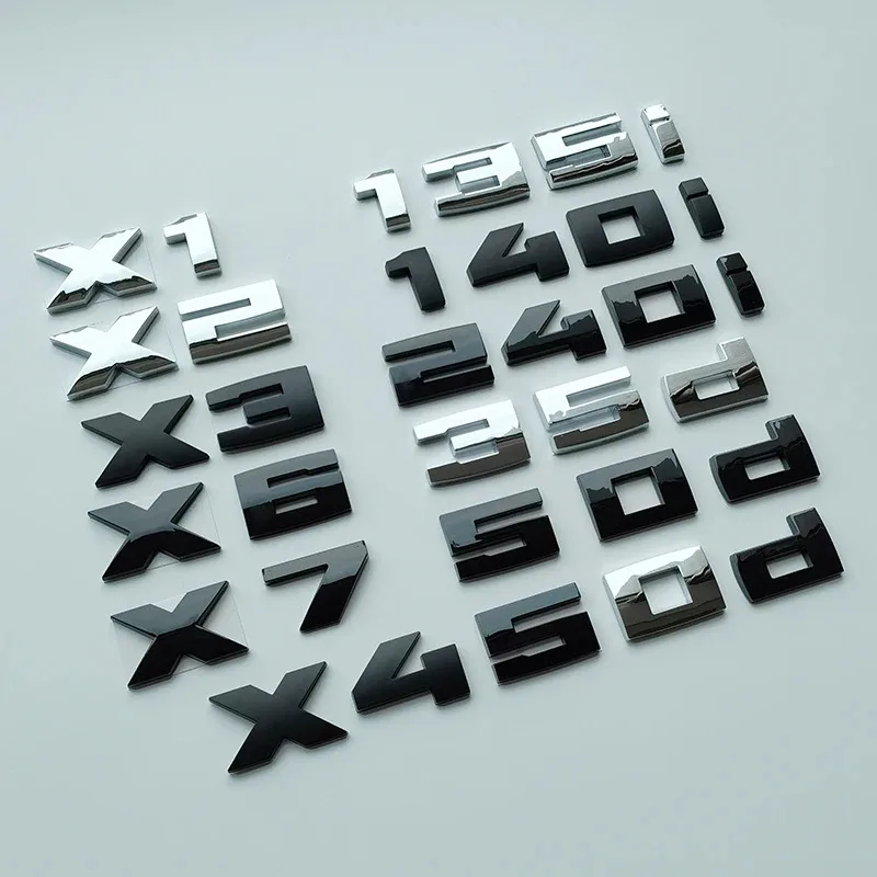 2.6cm M Series Bond Letters ABS Emblem for X1 X2 X3 X4 X5 X6 X7 135i 140i 235i 240i 550i 540i 535d Car Trunk Badge Logo Sticker