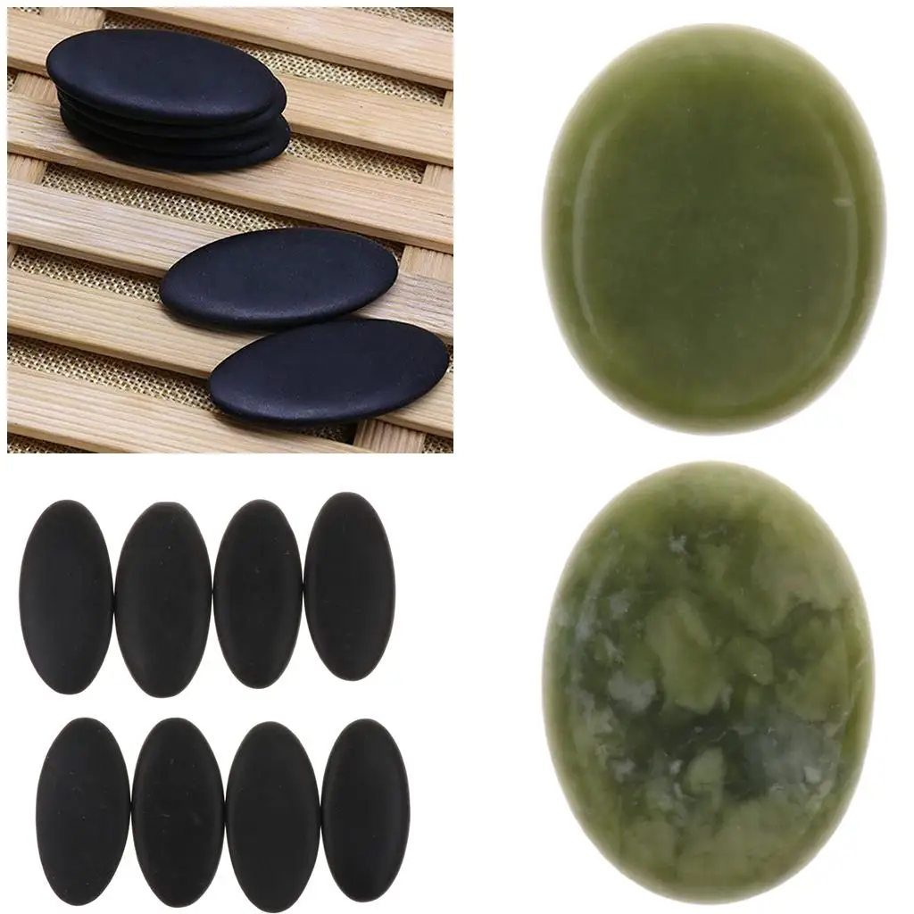 Black Basalt Body Massage Stone Relaxing Massager Accessories for Home Spa and Sensitive Area Therapy