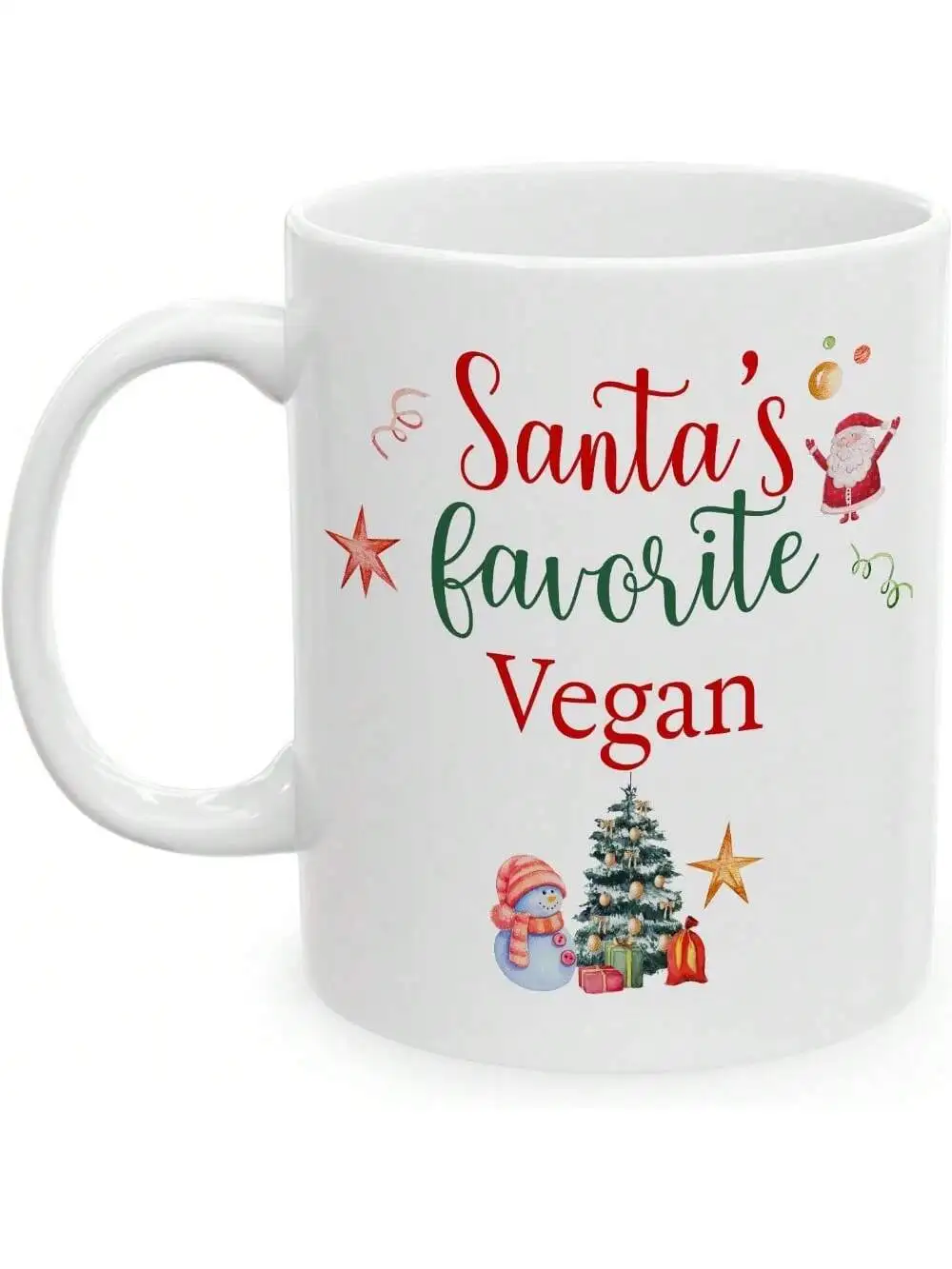 Santa's Favorite Vegan Mug Gifts For Happy New Year Merry Xmas Nutritionist Chef Dietitian Health Activist Diet Vegetarian cup