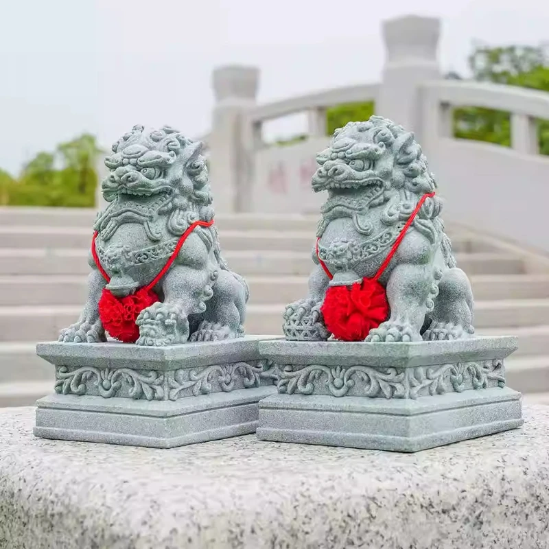 

Chinese-style lucky stone lion, a pair of town house home ornaments, fish tank landscaping, desktop home decoration