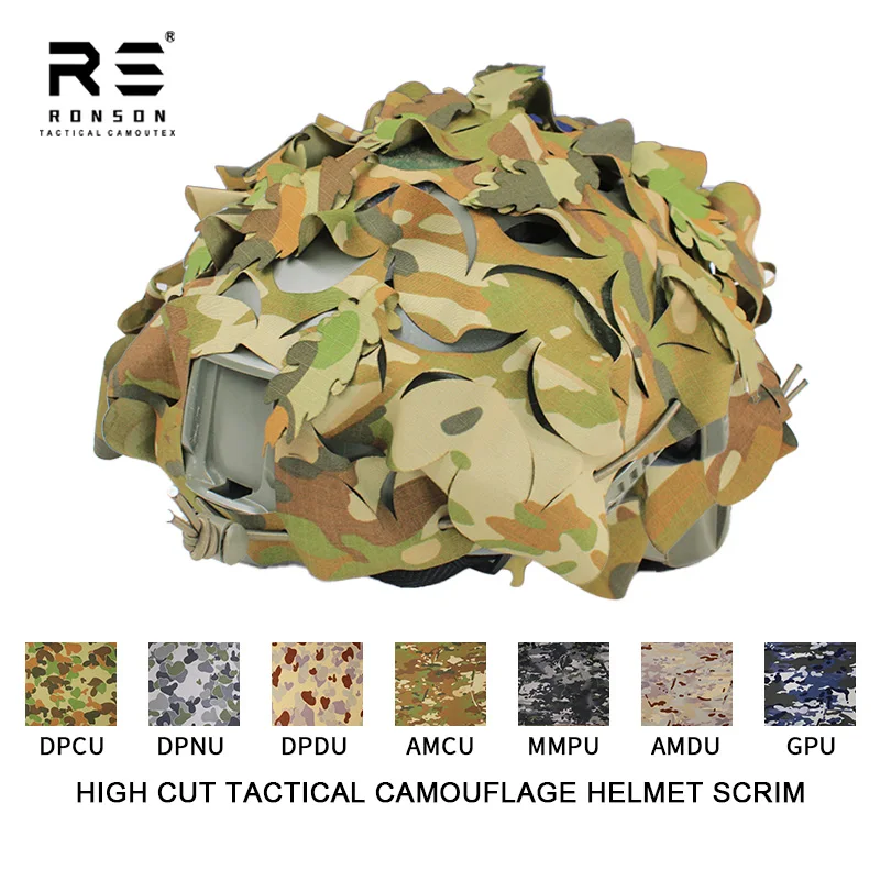 

Australia AMCU Camouflage 3D Laser Cut Tactical FAST Helmet Scrim Cover Airsoft Paintball Personal Defense Scrim Near Infrared