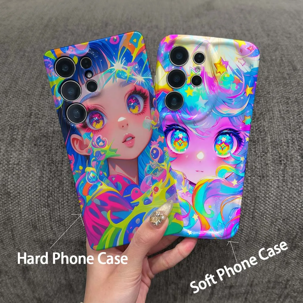 Anime girl creative For Samsung Galaxy A04 A05 A06 A11 A16 A21S A24 A25 A33 A35 A56 A73 Hard Film Phone Case