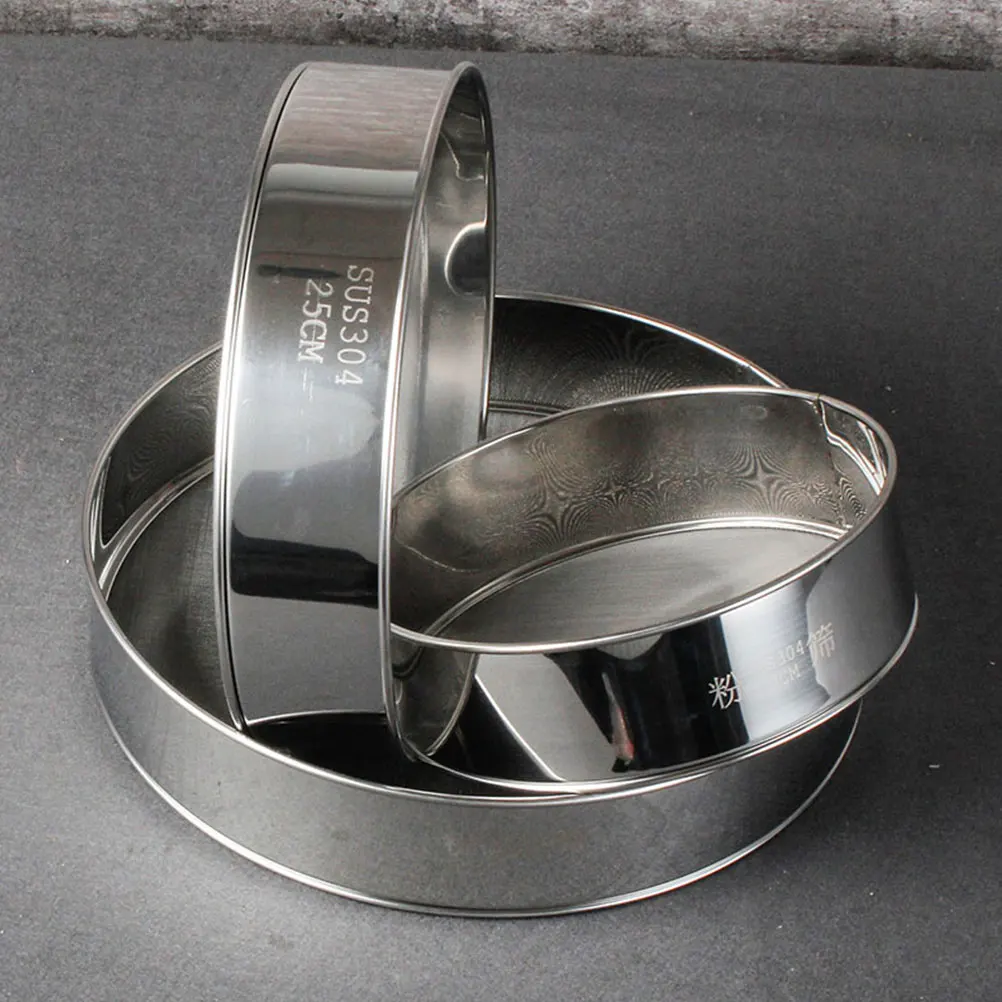 

Stainless Steel Baking Flour Sieve Sifter Fine Mesh Sifter Strainer Powder Sugar Screen Kitchen Gadget