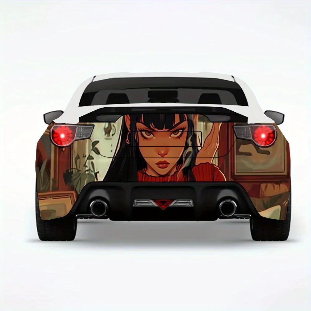 

Автомобильная наклейка Witchy Coffee Moment, виниловая наклейка на заднюю часть автомобиля, водонепроницаемые самоклеящиеся виниловые наклейки для хвоста и бампера автомобиля, декабрь