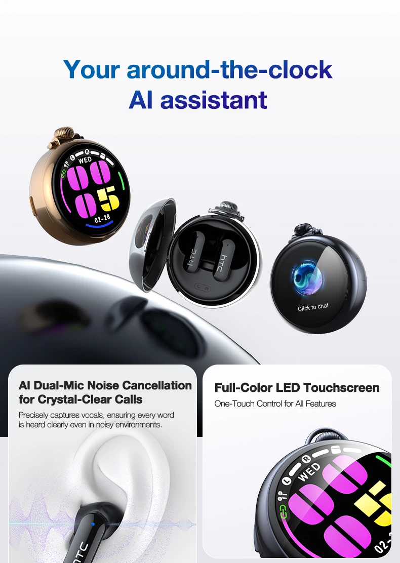 ZNP 2026 Smarte Bluetooth-Ohrhörer mit KI-Sprachassistent, emotionaler Begleitung, IP56 wasserdicht, Sport-KI-Übersetzer-Ohrhörer N03 – Detail 3