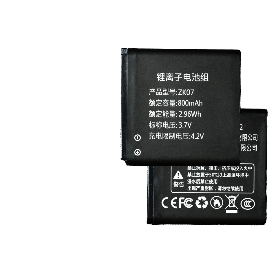 Batería nueva de 3.7V 800mAh ZK07 para cámara KINGEAR R2 universal para cámaras FETANA A2A3 3