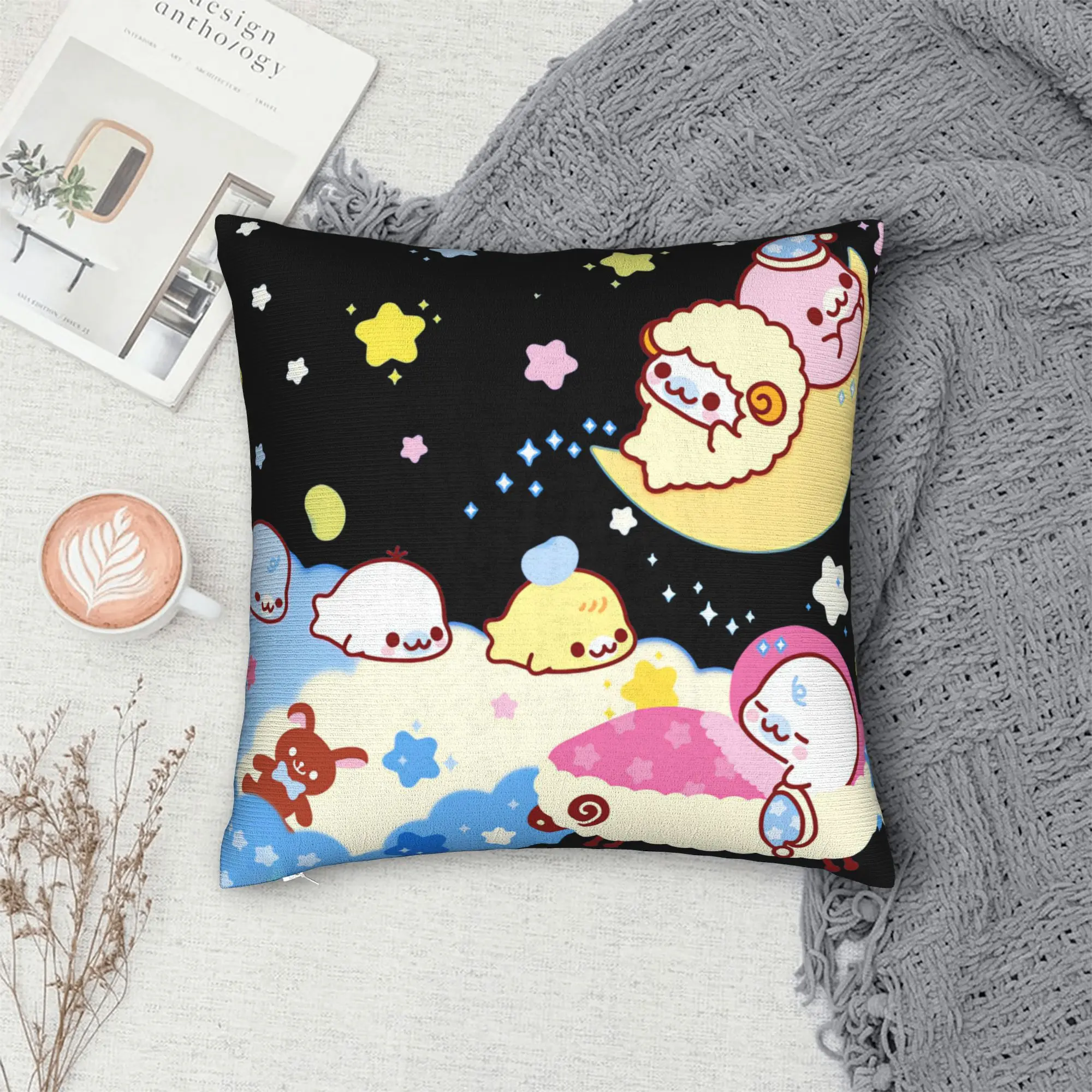 CUTE M-Mamegoma Seal Anime Pillow Case  Funny Pillow Cover Custom Pillowcases For Office Car Home Decor