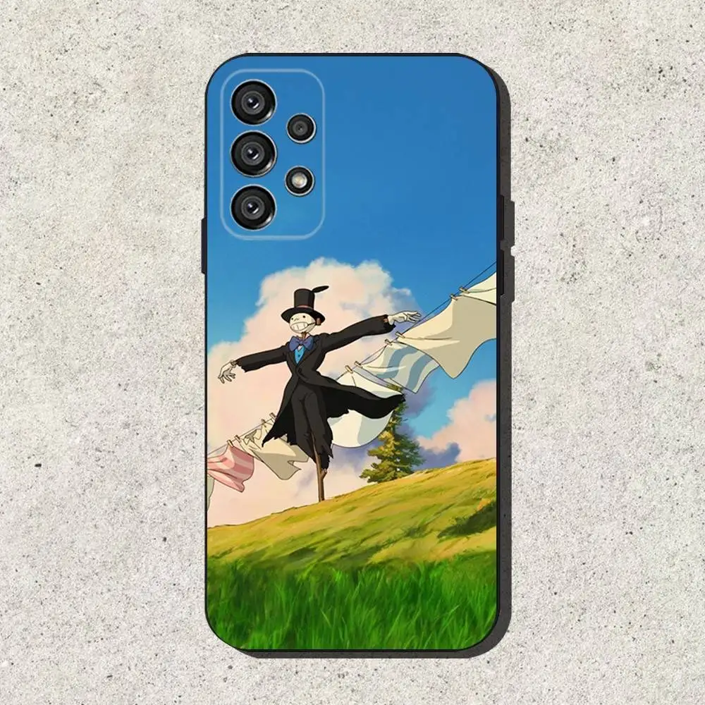 H-Howls M-Moving C-Castle Phone Case For Samsung S25,S24,S21,S22,S23,S30,Ultra,S20,Plus,Fe,Lite,Note,10,9,5G Black Cover