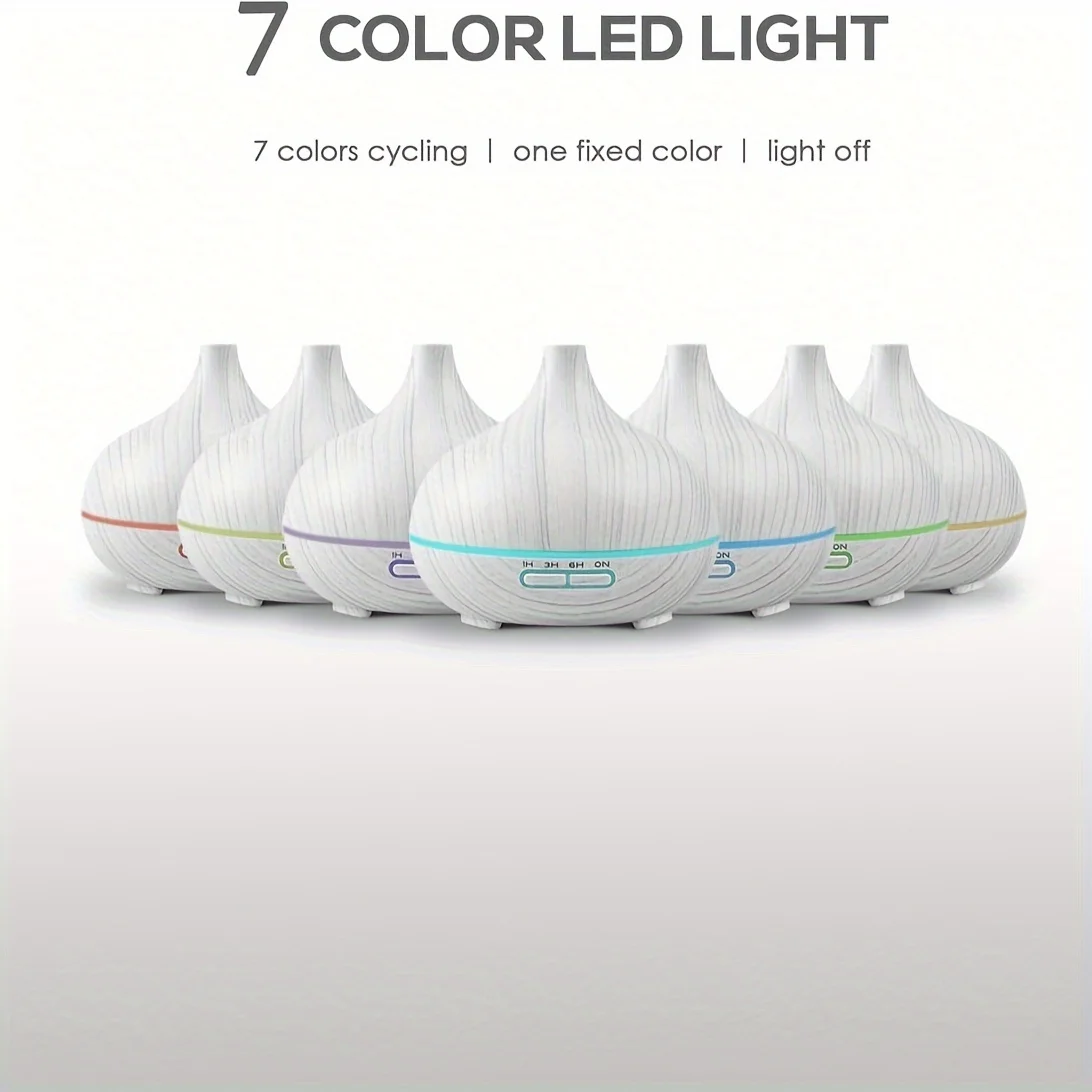 من الولايات المتحدة. 550 مللي آلة عطر الحبوب الخشبية المنزلية بخاخ الزيت العطري بالموجات فوق الصوتية التحكم عن بعد لتنقية الهواء مع 6 الزيوت