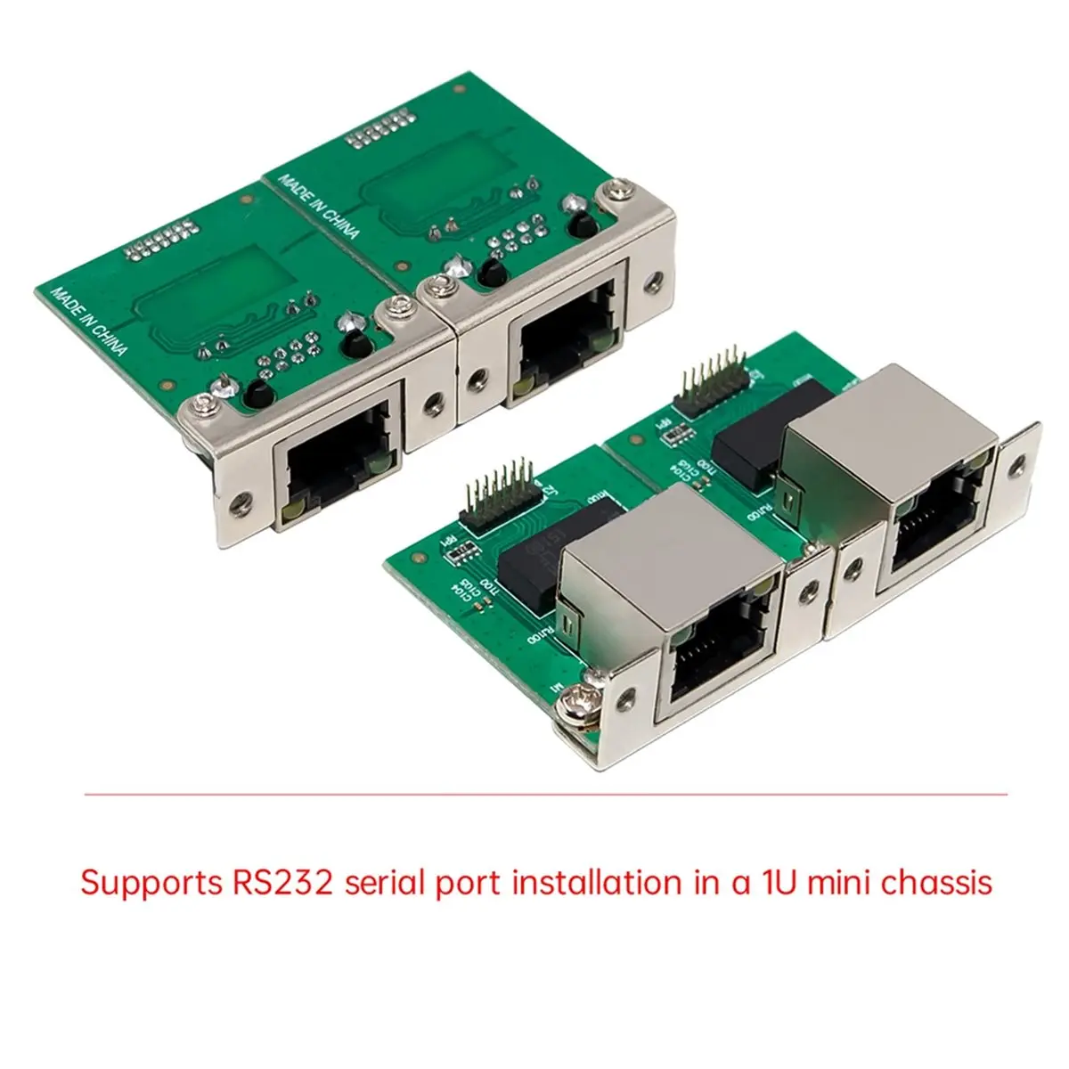 PCI-E Vision Acquisition Card RJ45 Gigabit Ethernet Card RS232 Serial Port Server I350T2 for Win10/11 Linux Desktop PC