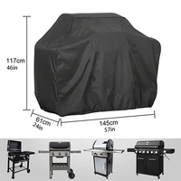 BBQ Cover Outdoor Dust Waterproof Weber Heavy Duty Grill Cover Rain Protective Outdoor Barbecue Cover Round 210D