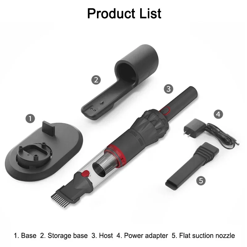 Aspiradora inalámbrica para el hogar, aspirador portátil de mano para coche, colector de polvo pequeño F11