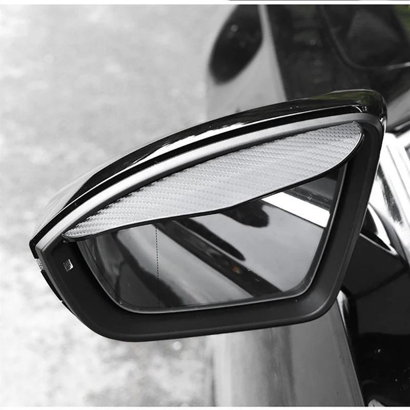 Car Rearview Mirror Rain Eyebrow Rain Shield Visor Carbon  Rain Cover for Nissan Navara T30 Kicks Pathfinder J10 X-Trail