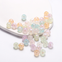 8mm 10mm Acrylic Spacer Beads Mermaid Round Shape Beads For Jewelry Making DIY Charms Bracelets Necklac Accessories