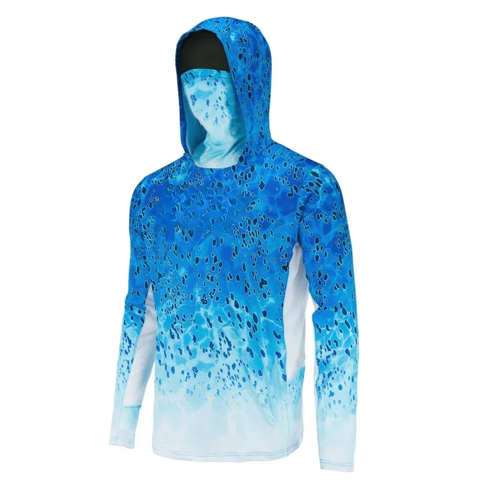 

Gear Fishing Shirt Summer Long Sleeve Shirt UPF50 Quick Dry Breathable Hooded Fishing Clothes Anti-UV Fishing Shirts