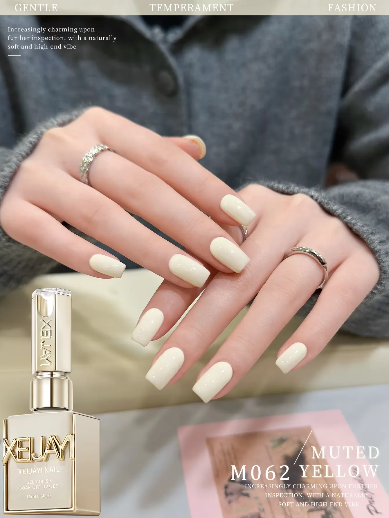 XEIJAYI 1Pc 15ml Solid Gel Nail Polish Multi Color Optional Gloss Lasting High Saturation UV/LED Women DIY Nail Salon Design
