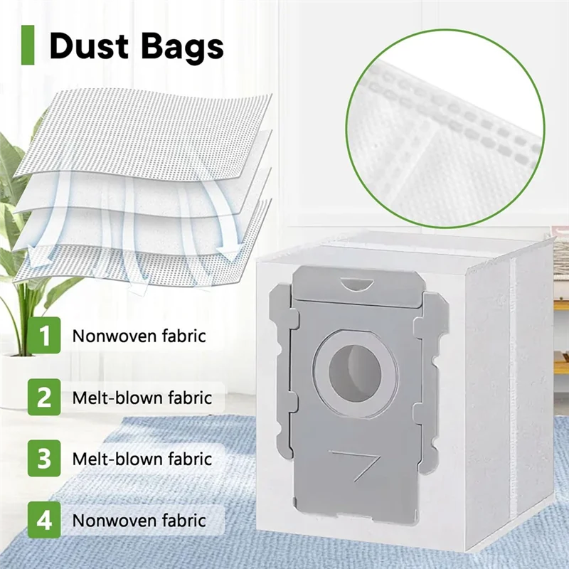 A85I-مجموعة ملحقات لـ Irobot Roomba Combo 10 Max، Combo J9+، Combo J7+/Plus أكياس ممسحة مرشح الفرشاة