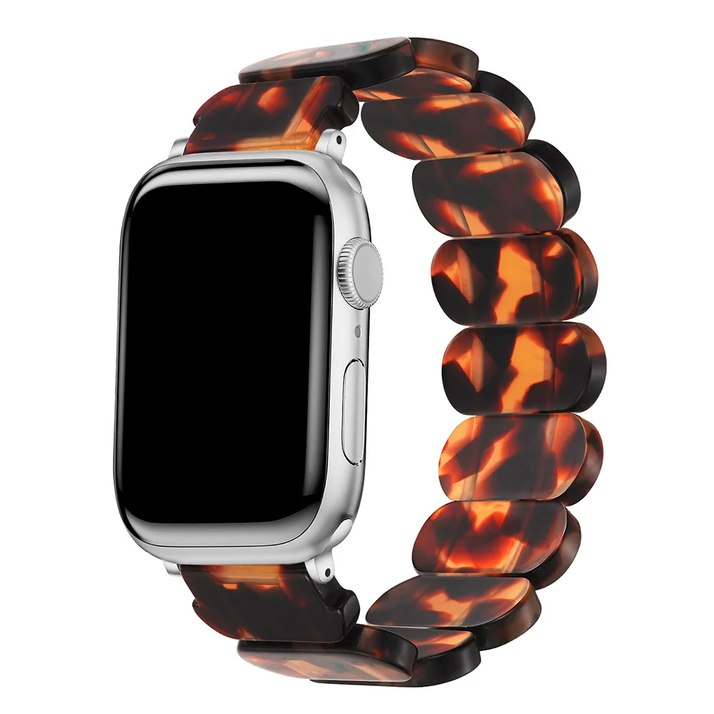 Correa de resina para Apple watch band 49mm 40mm 41mm 42mm 44mm 45mm 46mm correa de fuerza elástica de resina correa iwatch serie 10 9 8 7 SE 6