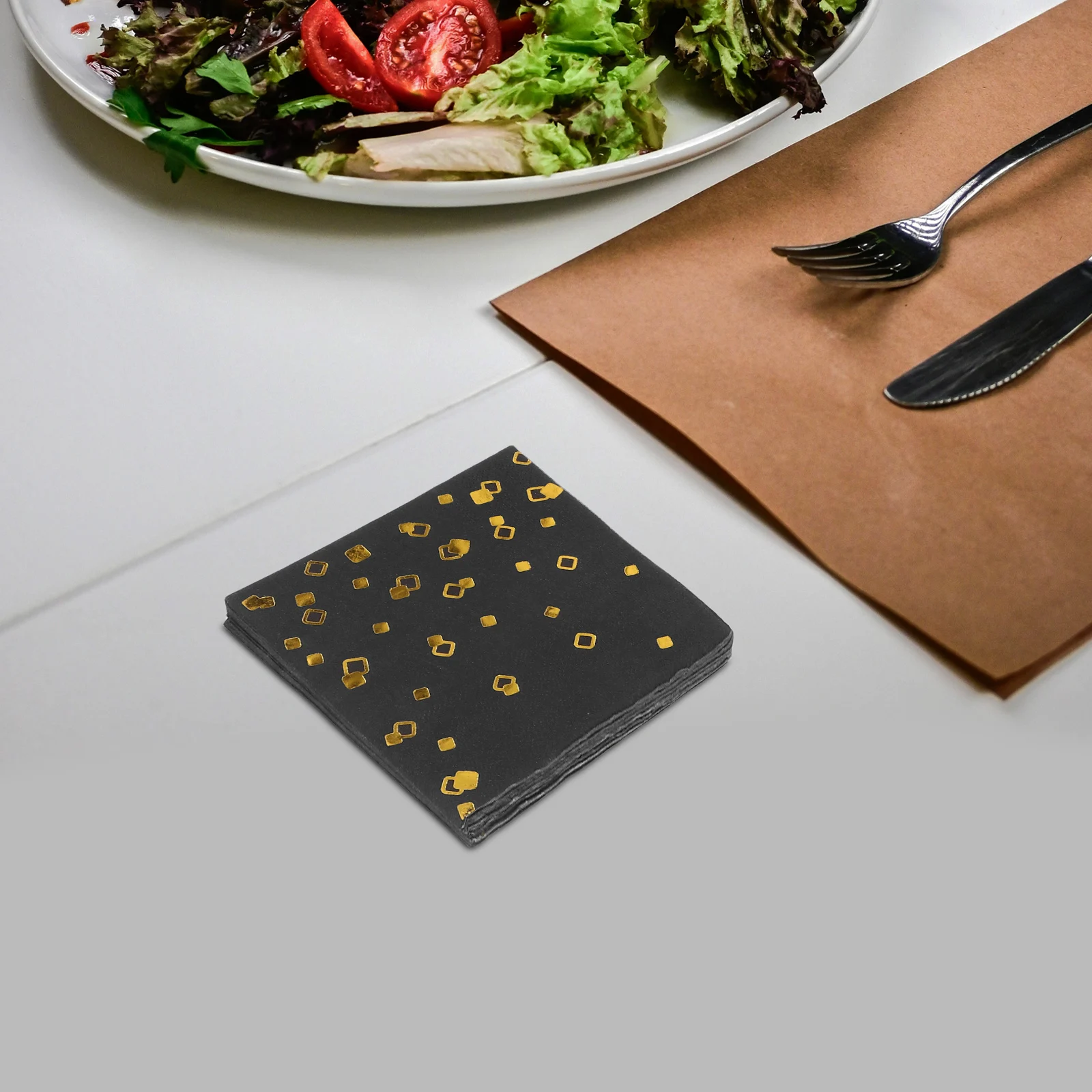 الذهب احباط المناديل الورقية الأبيض والذهبي أنيقة حفل زفاف وعيد ميلاد المتاح ضيف عشاء المناديل لينة ماصة الديكور