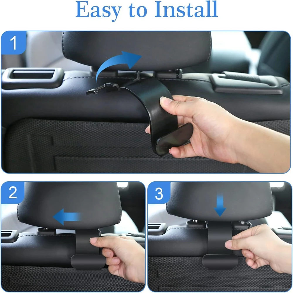 Ganci per seggiolino auto per Tesla Model Y Juniper Launch Refresh Accessori Confezione da 2 portaoggetti per borsa con poggiatesta per sedile posteriore