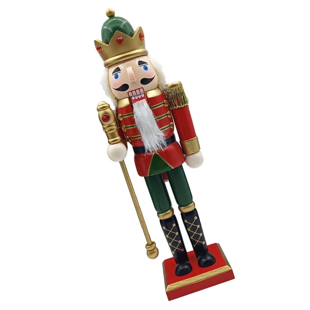 

Nutcracker Ornament Decor Craft Figurines Puppet Figure Wooden Decoration Crafts Festival