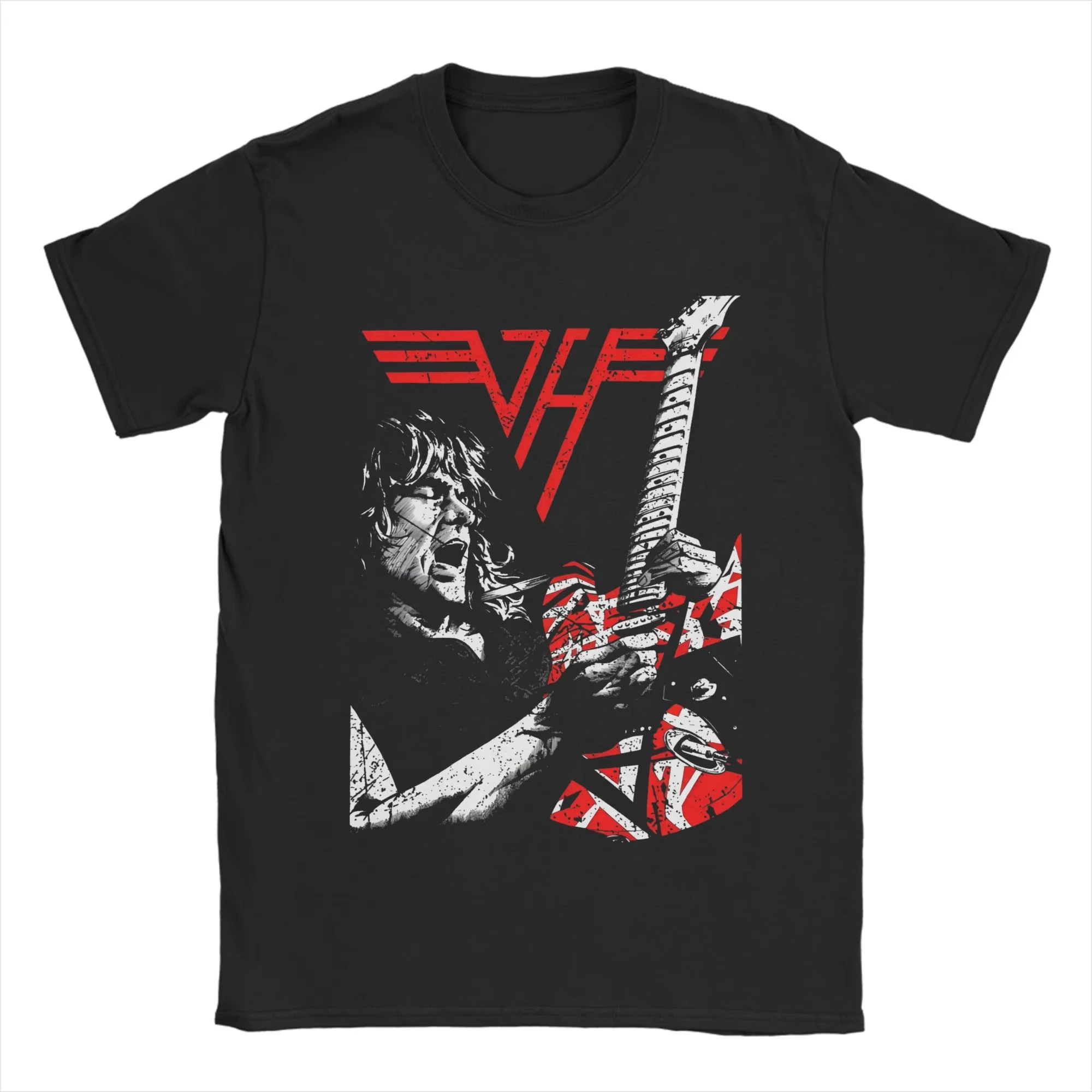 American Hard Rock Band Van Halen Classic Poster Print T-Shirt Men Women Loose Casual Oversize Top O-neck Cotton Summer New Tee
