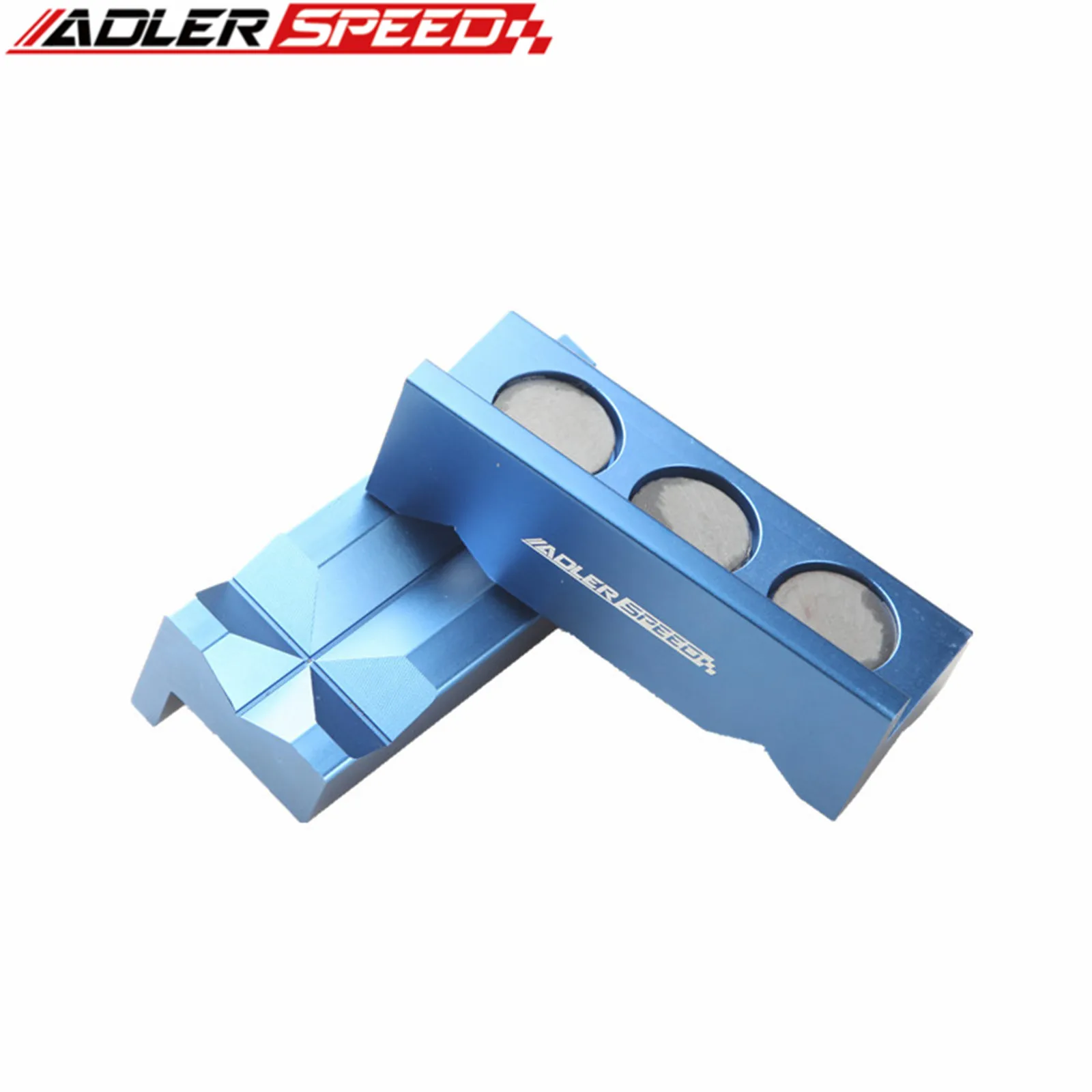 ADLER SPEED Aluminum line separator Vise Jaw Protective Inserts Magnetized For AN Fittings With Magnetic Back