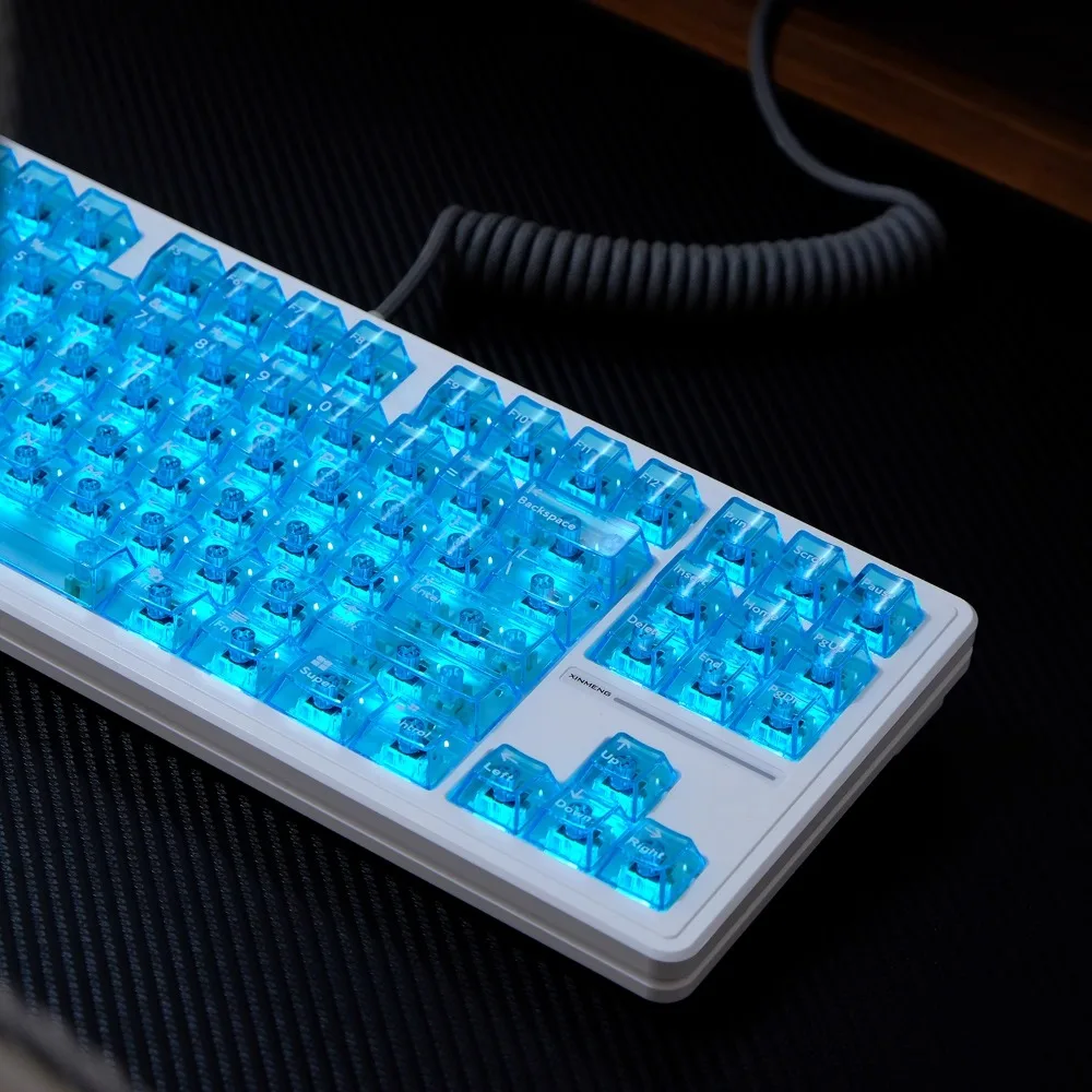 Imagem -06 - Clear Blue Theme Keycap Grupo Cap Teclado Transparente pc Abs Perfil Cereja Personalizado Jogos Teclado Mecânico 112 Chaves