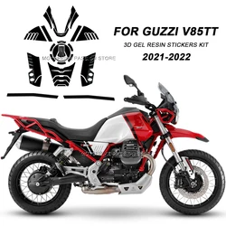 For Moto Guzzi V85TT V85 TT v85tt Motorcycle accessories Non-Slip Side Fuel Tank Stickers 3D Gel Resin Stickers Kit 2021-2022