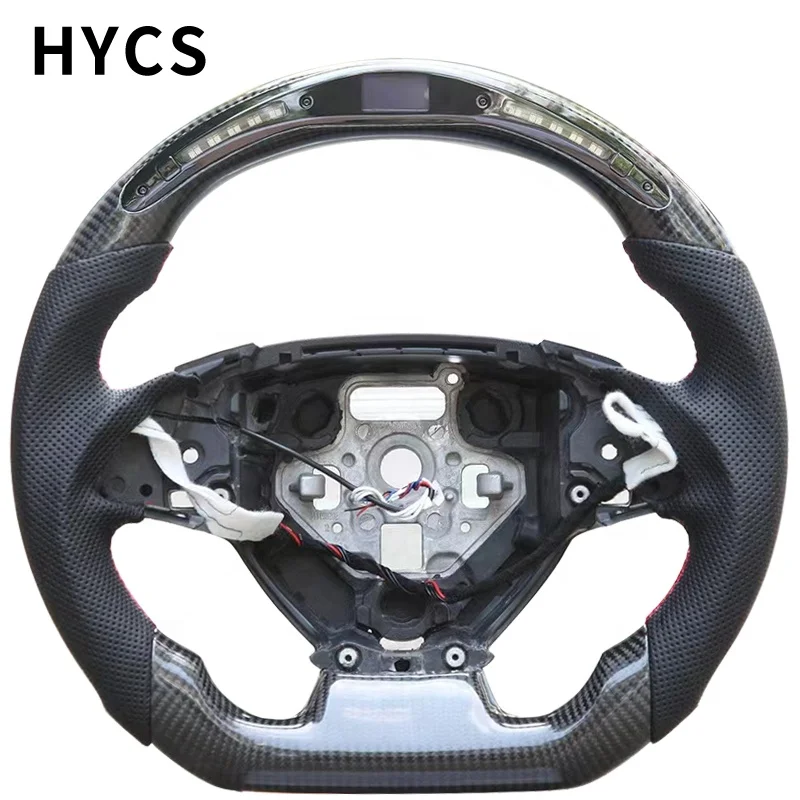 

Sport LED Carbon Fiber Steering Wheel Covered for Chevrolet Corvette C6 C7 C8 Z06 Camaro SS ZL1 ZT1 Without airbags