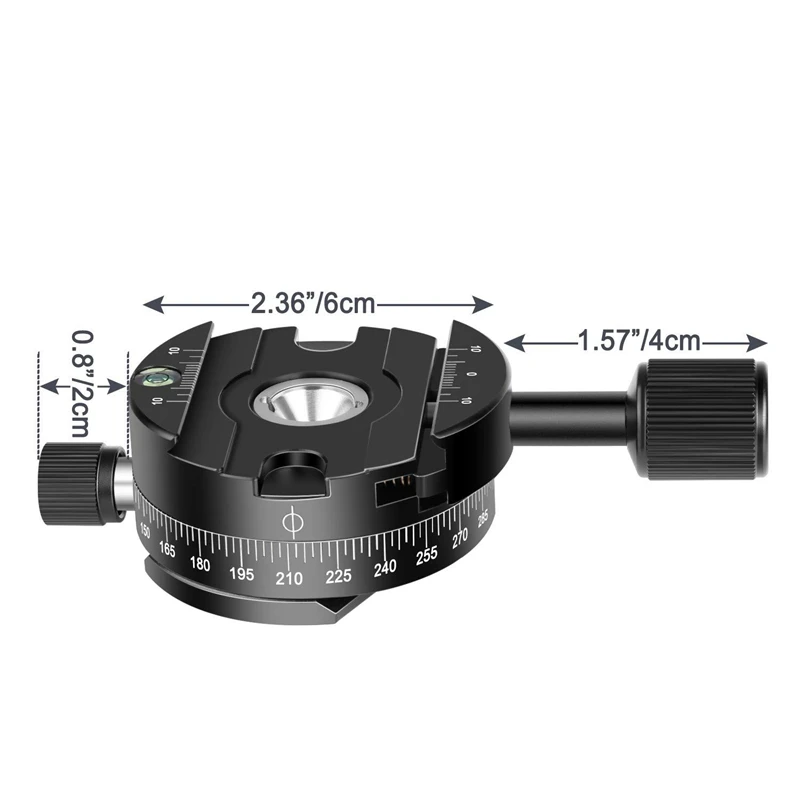 Trépied suisse Guardian résistant à la rotation à 360 degrés, rotule, plaque à dégagement rapide, adaptateur de pince, support pour appareil photo reflex numérique