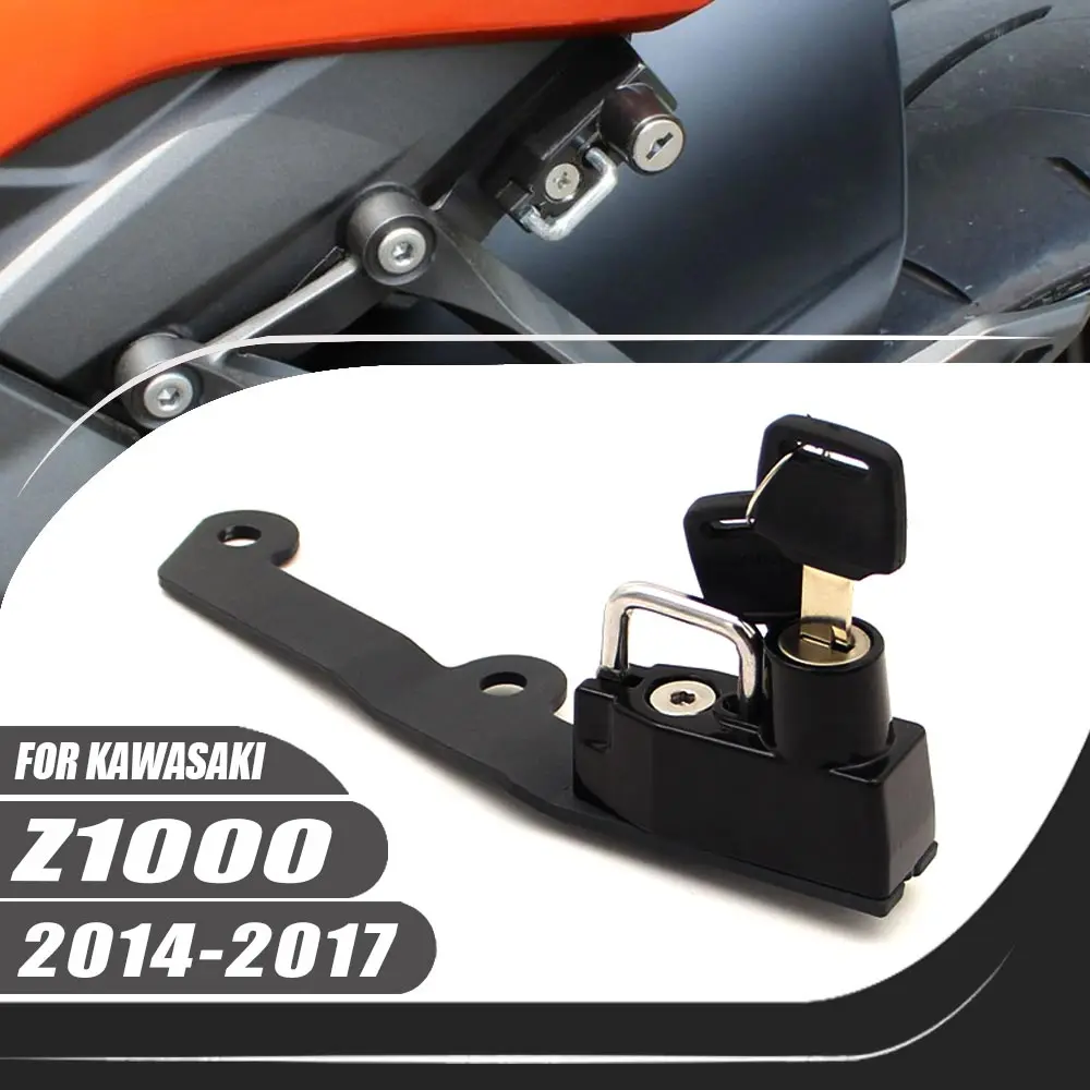 

Motorcycle Left Helmet Lock Kit Helmets Security Anti-Theft Lock Rust-Proof Aluminum For Kawasaki Z1000 2014 2015 2016 2017