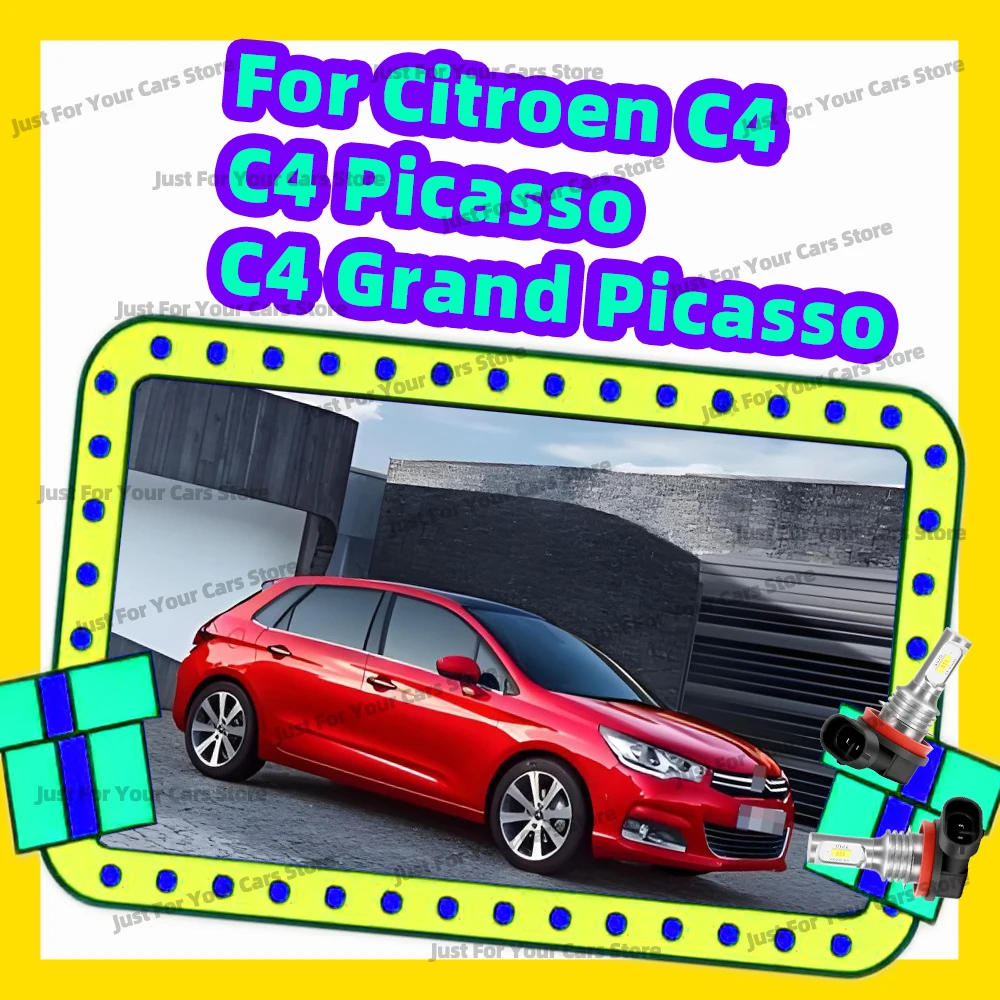 

2x LED Fog Light Bulbs For 2004-2018 Citroen C4 Coupe Aircross C4 Picasso 1 2 C4 Grand Picasso CSP 3570 6000K FogLamps Plug&Play