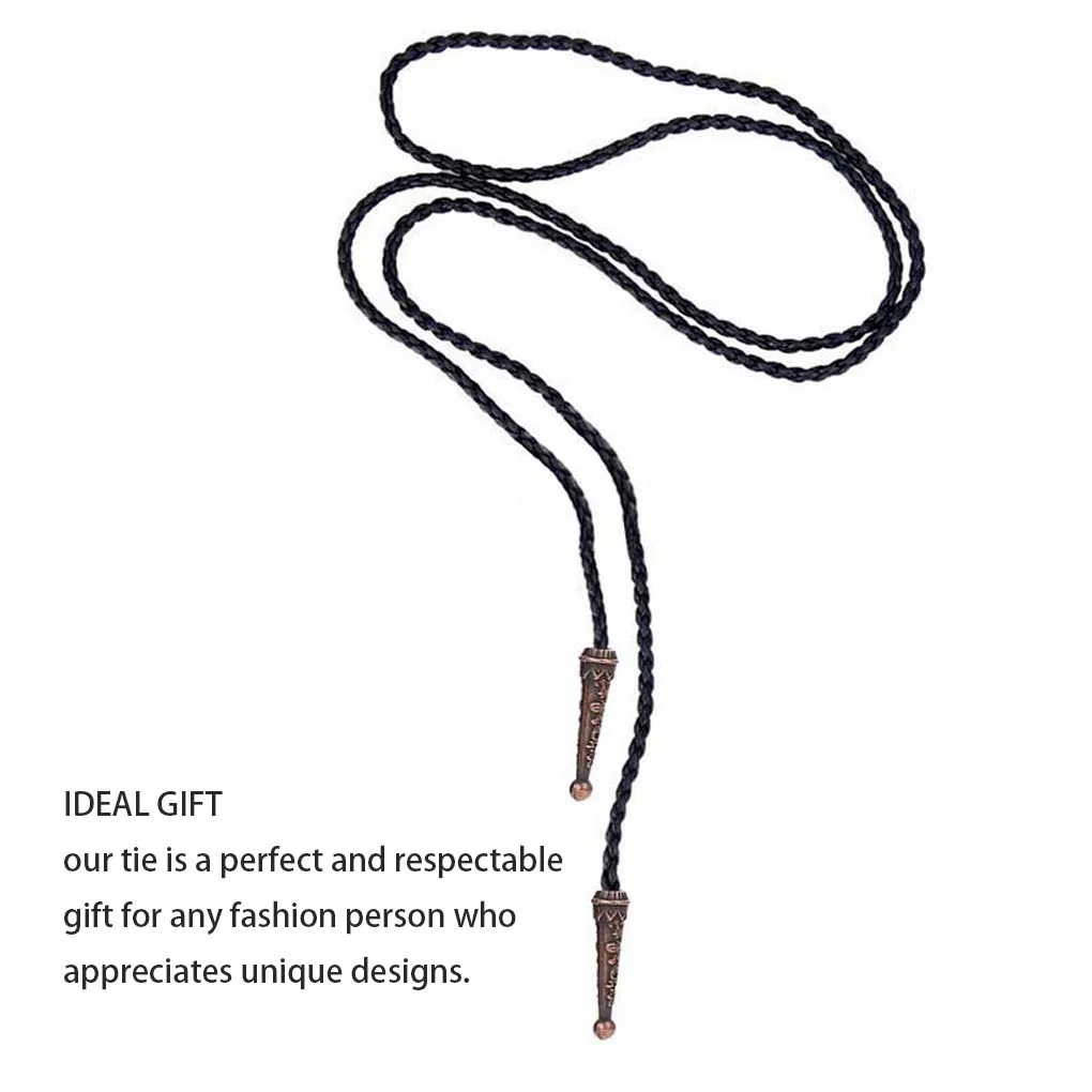 Golden Ties for Men American Light Fashional Bolo Garment Accessory Western Style Tie as Perfect Gift Ideal with horn