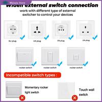 RF433 Wifi Smart Switch Tuya 16A Light Switch Mini Home Breaker Relay With Power Monitor Smart Life APP Voice For Alexa SALES