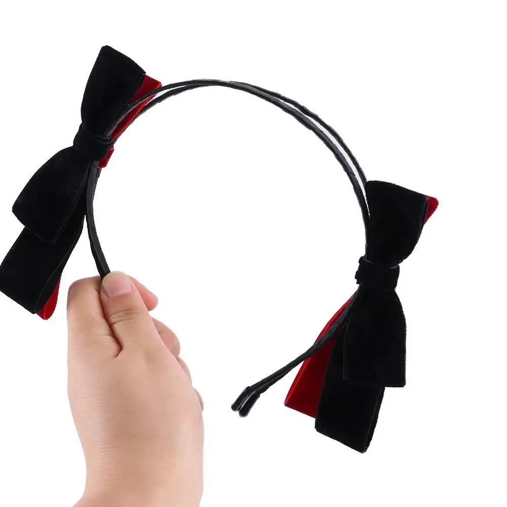 Vintage Party Women Wash Face Make Up Headdress Hair Bands Velvet Bow Headband Hair Accessories Hair Hoop