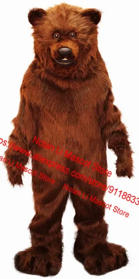 Mascote Urso Marrom Cosplay Costume para Adulto, Adereços de filme, Performance Walking, Personagem de desenho animado, Atividade 422, Material, Venda quente