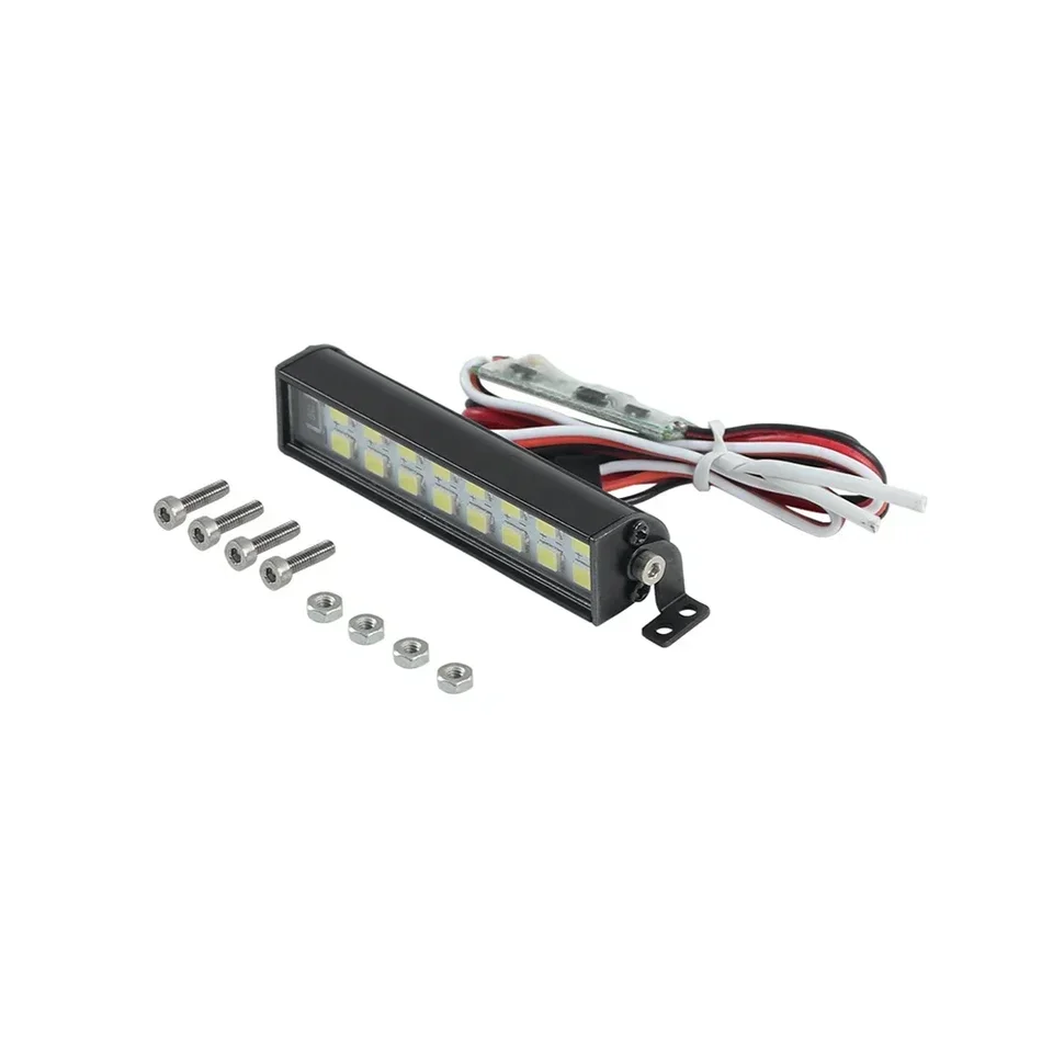 Generic RC Car LED LED Bar Set avec Abat-jour, Refroidissement et Phare Accessoire pour HSP Axail D90 110 CC01