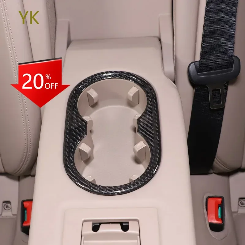 

Настоящее углеродное волокно для Porsche Taycan 2019-2025, автомобильный задний подлокотник, держатель для чашки, рамка, накладка, внутренние автомобильные аксессуары