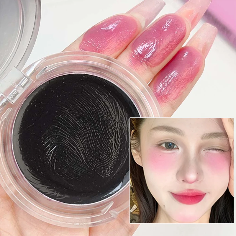Multi-purpose Warm Change Black Blusher Cream Natural Brightening Lip Eyes Makeup Pink Cheek Tint Rouge Palette Makeup Cosmetics
