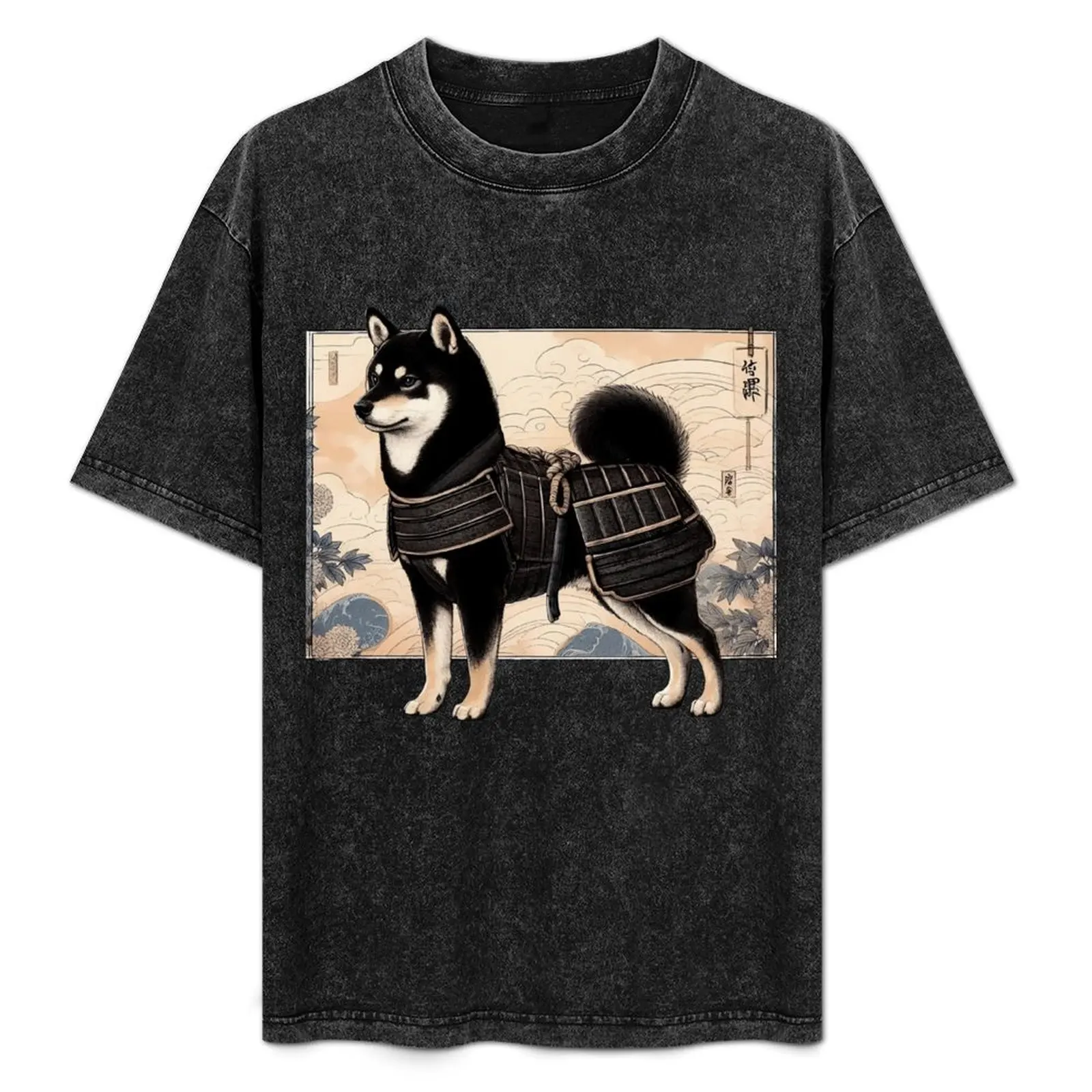 

Shiba Inu Samurai T-Shirt cotton graphic tees oversized t shirt men clothings