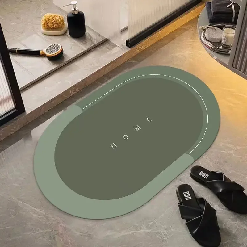 

Absorbent Bathroom Bath Mat Anti-slip Shower Rug Quick Drying Bath Mats Kitchen Entrance Doormats Home Floormat Bathtub Carpet