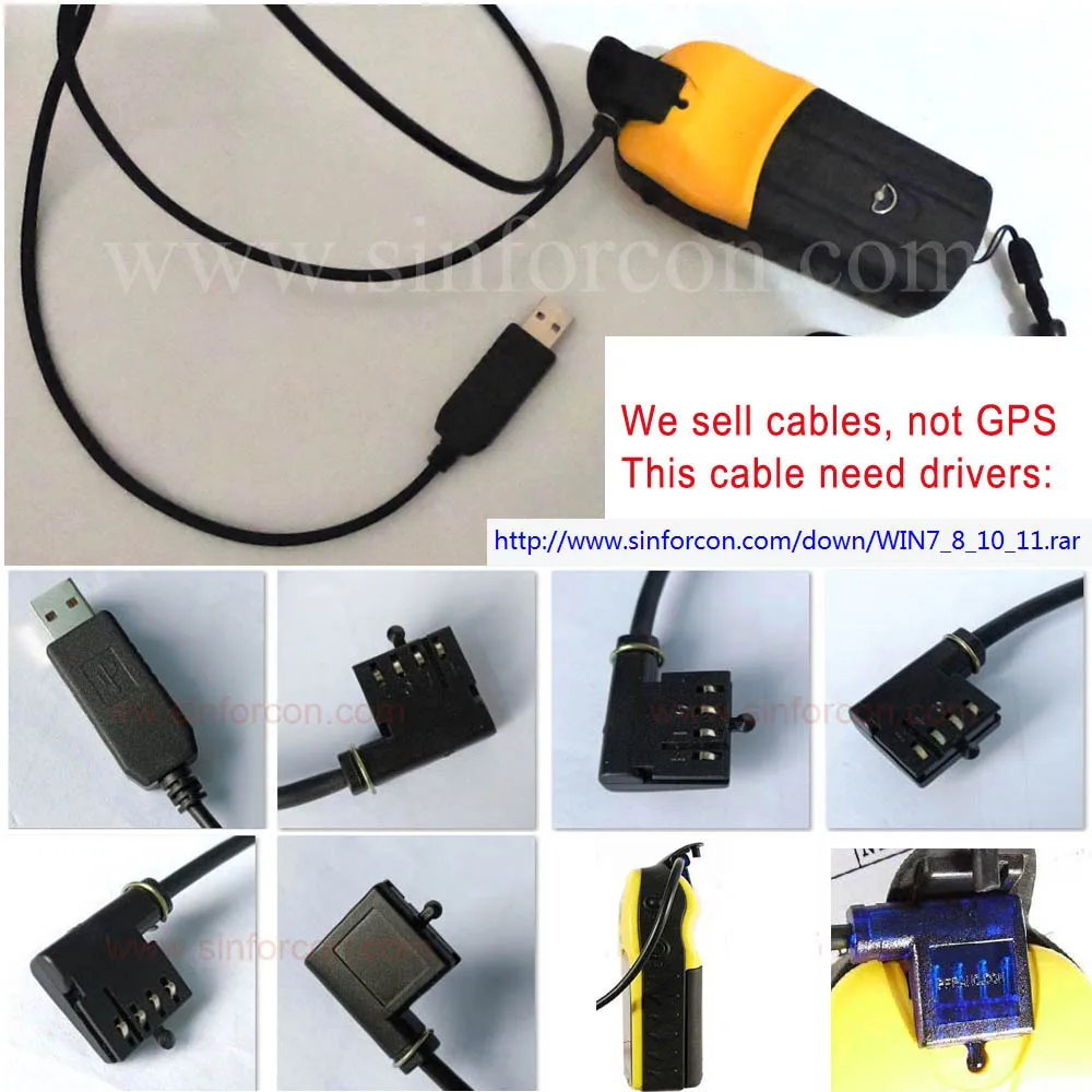 USB to ePlug Cable for Old Garmin GPS etrex Camo, Vista, Venture, Summit Map, Firmware, Software Download Update Flash Cable